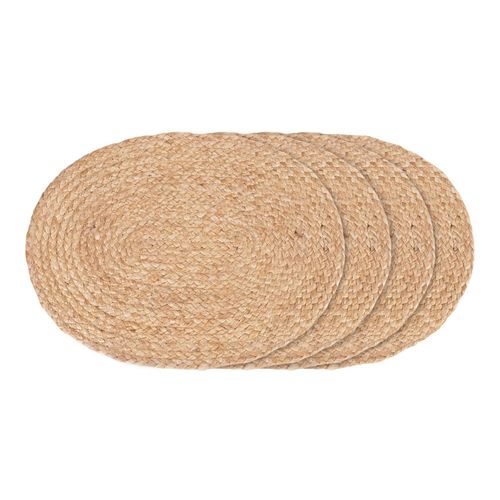 Bombay Placemat - Oval - Set of 4 - Jute - Natural