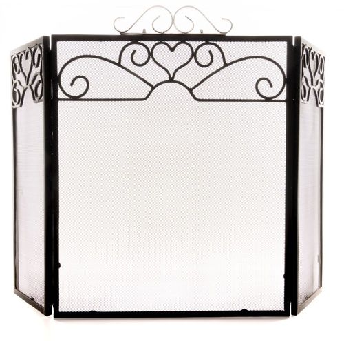 Chrome Topped Three Fold Fire Screen