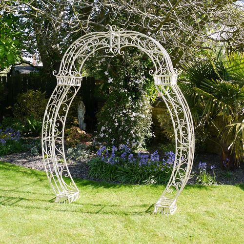 Garden Arch - Cream Metal