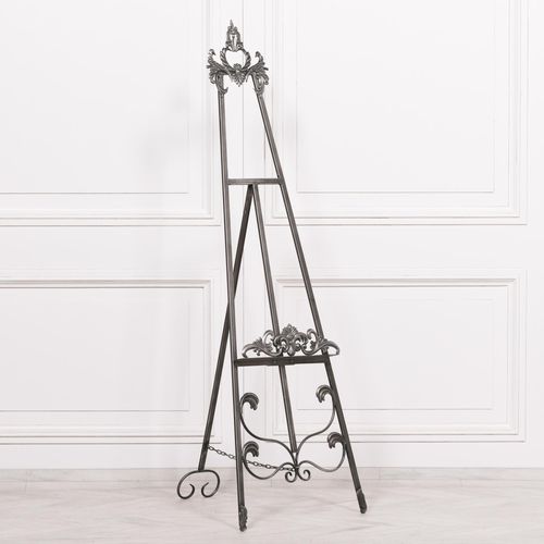 French Style Metal Easel - Antiqued Silver