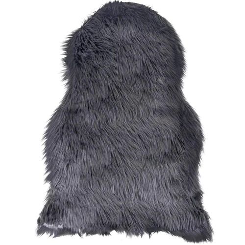Throw - 50cm - Faux Lambskin - Grey