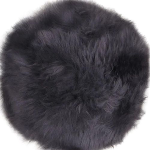 Round Seat Cushion - Lambskin - Grey