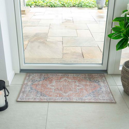 Havana Doormat - Orange and Blue - 80cm x 50cm