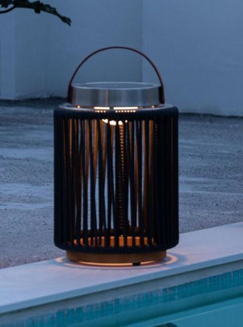 Luna Garden Light - Small - Solar - Charcoal Aluminium