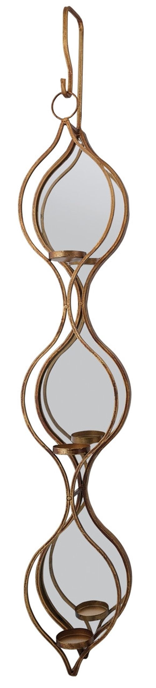 Ellie Candle Holder - Mirrored - Triple - Set of 4