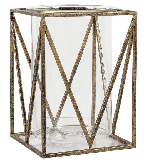 Solomon Candle Holder - Antique Gold - Metal - Large - Set of 2