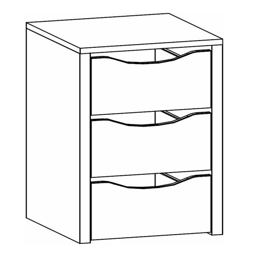 Rauch Blue Interior 3 Drawer