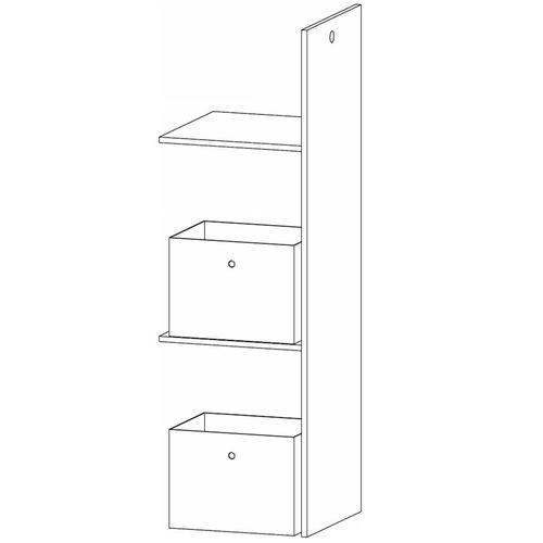 Rauch Blue Wardrobe Interior Division with 2 Fabric Boxes For Sliding Wardrobe