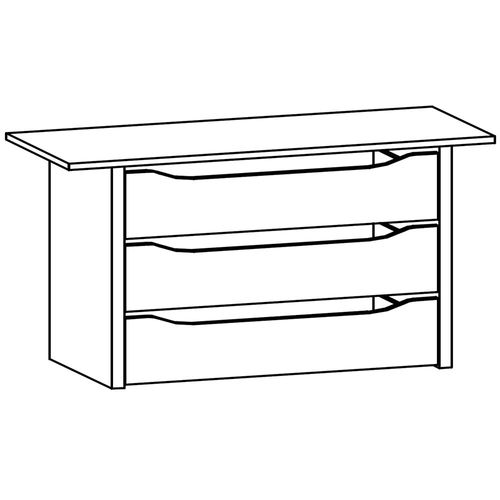 Rauch Orange 112.5cm Width Compartment Interior 3 Drawer For Sliding Wardrobe