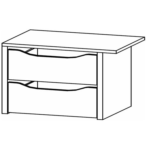 Rauch Orange 67.5cm Width Compartment Interior 2 Drawer For Sliding Wardrobe