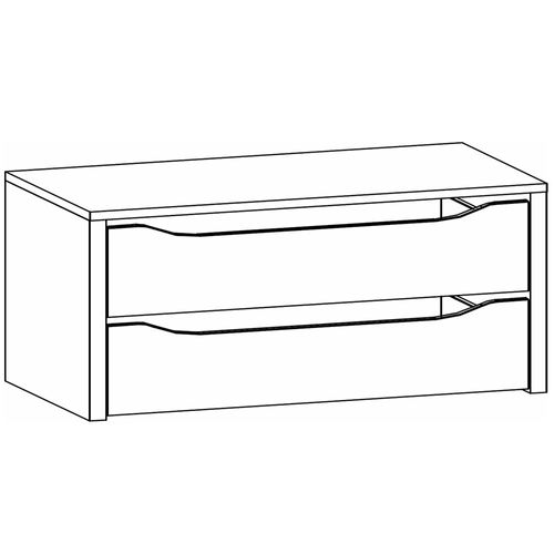 Rauch Orange 90cm Width Compartment Interior 2 Drawer For Sliding Wardrobe