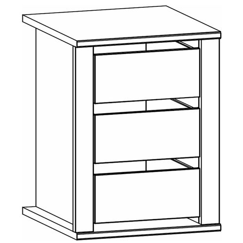 Rauch Orange Plus 50cm Width Compartment Interior 3 Drawer