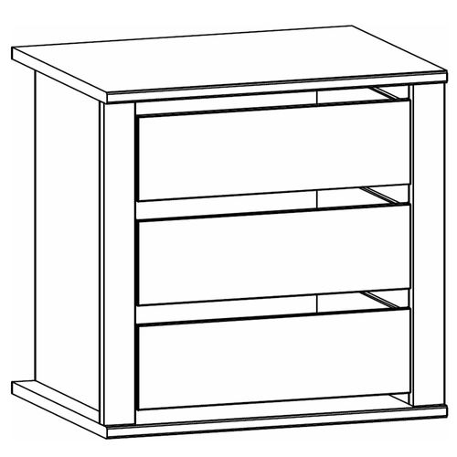 Rauch Orange Plus 67cm Width Compartment Interior 3 Drawer