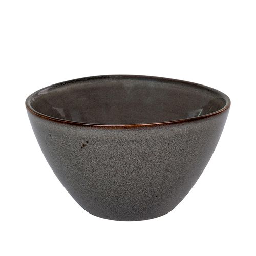 Selma Round Bowl - Ceramic - Grey