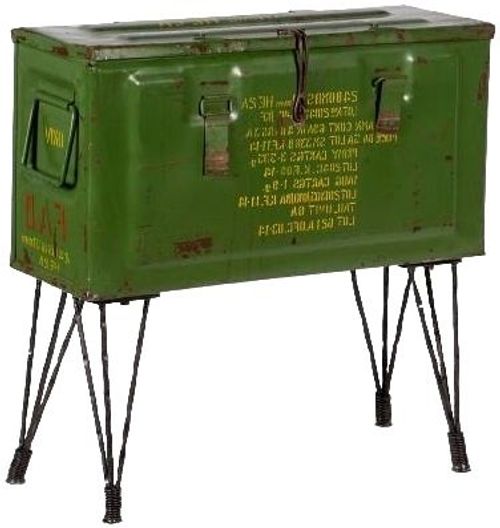 Vintage Storage Trunk with Hairpin Legs