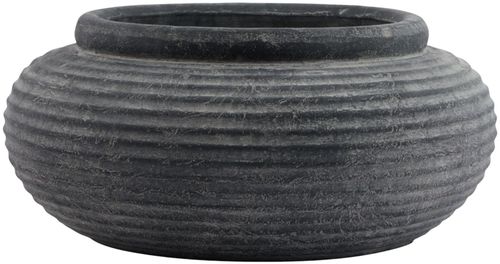 Wembley Ceramic Round Ribbed Planter