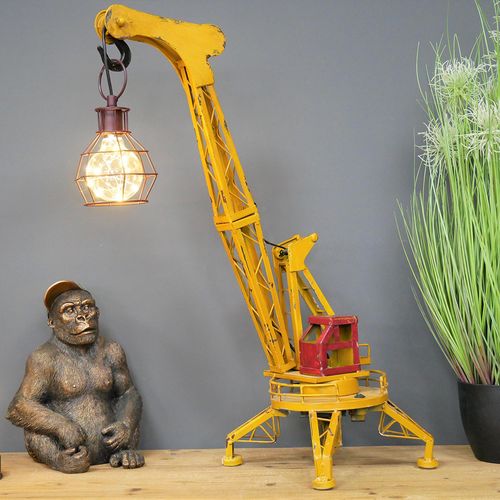 Yellow Metal Crane Light - Set of 2
