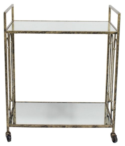 Estela Drinks Trolley - Gold and Mirrored