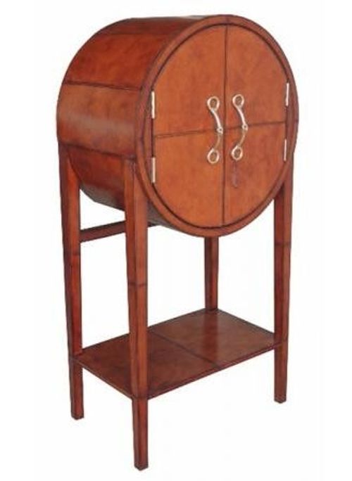 Mysore Handcrafted Cognac Bar Box Round