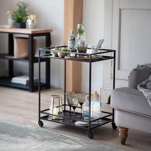 Portloe Drinks Trolley Black