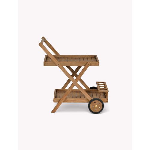 Radley Outdoor Bistro Cart Antique Wash Teak Wood