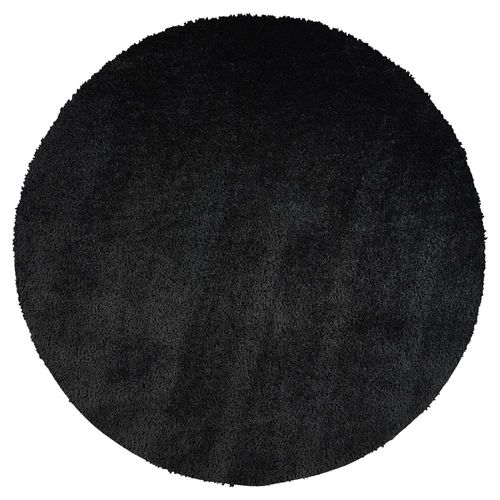 Cloudy Round Rug - High Pile Shaggy - Black - Sizes Available