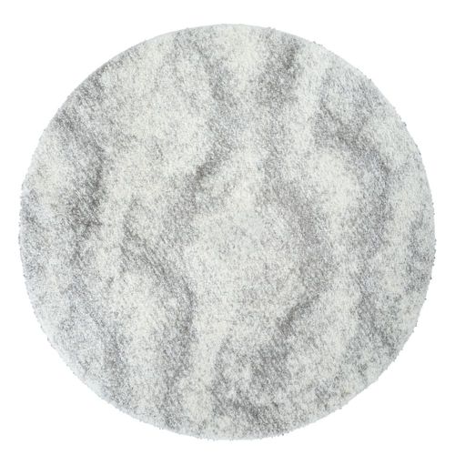Cloudy Round Rug - High Pile Shaggy - CDG2306 - Grey - Sizes Available