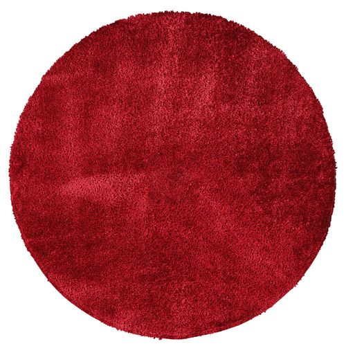 Cloudy Round Rug - High Pile Shaggy - Red - Sizes Available