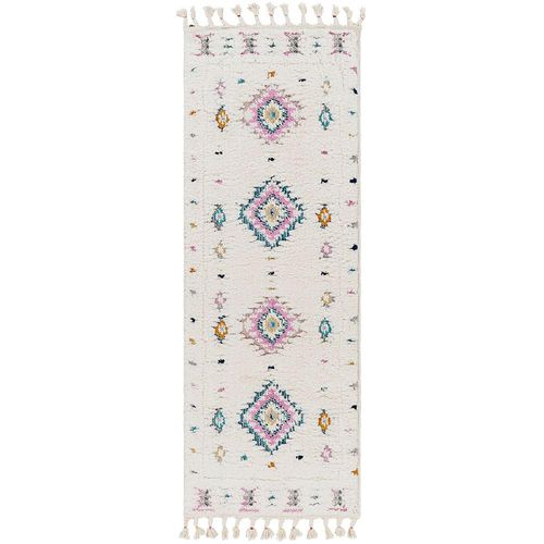 Lofty Runner - Shaggy Modern Boho Plush Pile - LOF2300 - Multicolour - 80cm x 220cm
