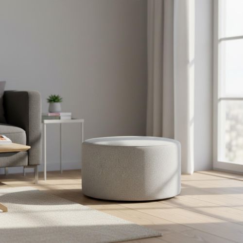 Seattle Grey Round Footstool