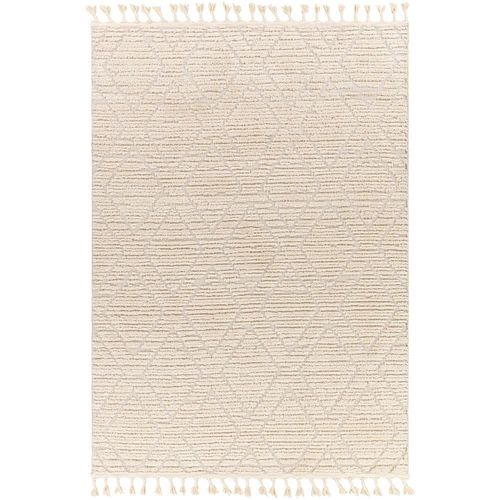 Nora Rug - Geometric High Pile Berber - Beige - Sizes Available