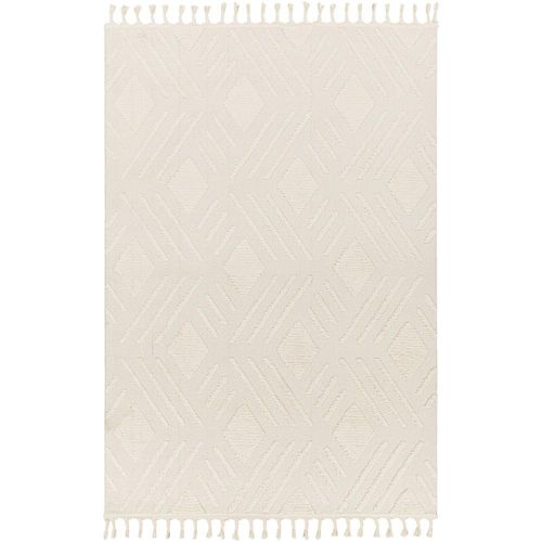 Nora Rug - Geometric High Pile Berber - Ivory - Sizes Available