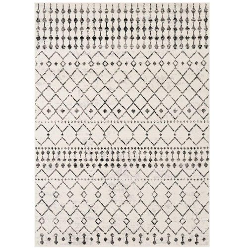 Pisa Rug - Geometric Berber - Black & Grey - Sizes Available