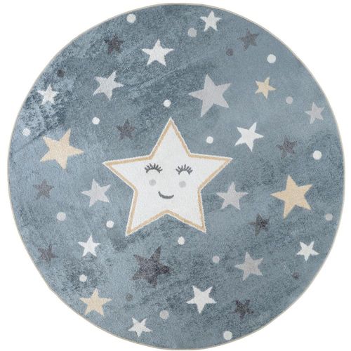Lillian Round Kids Rug - Machine Washable - LLL2342 - Blue - 160cm x 160cm