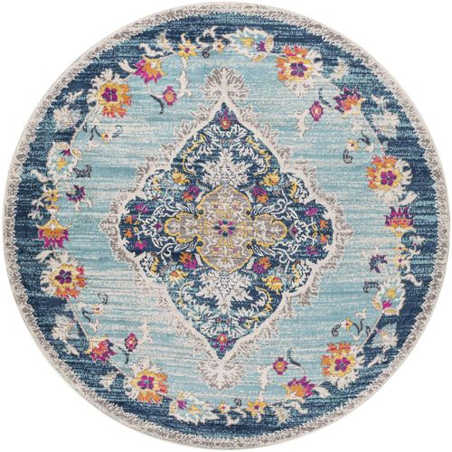 Floransa Round Rug - Oriental - FSA2300 - Light Blue - Sizes Available