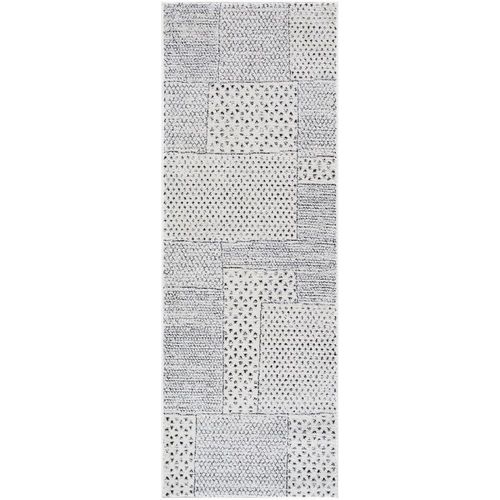 Architect Galey Alix Runner - Modern Scandi High Pile - GAAR2302 - Ivory & Black - 80cm x 220cm
