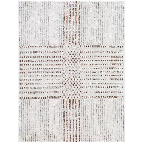 Architect Galey Alix Rug - Modern Scandi High Pile - GAAR2303 - Ivory & Dark Brown - Sizes Available