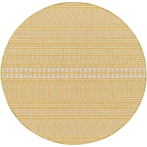 Eagean Round Rug - EAG2427 - Yellow - 160cm x 160cm