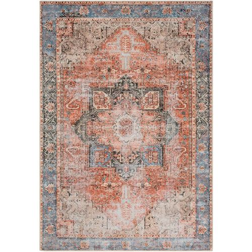 Amelie Rug - Machine Washable Vintage - AML2309 - Red - Sizes Available