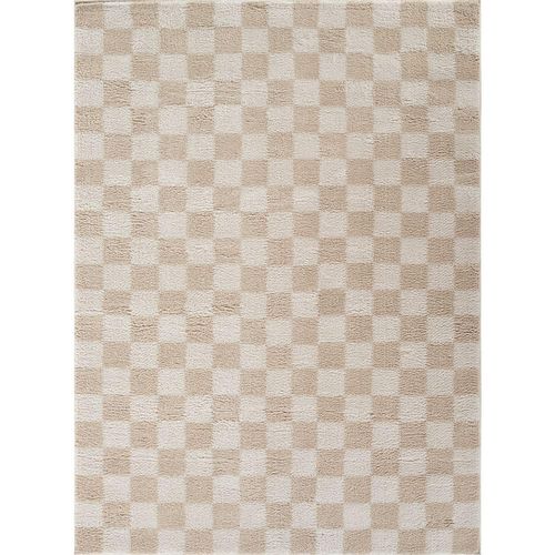 Fossay Rug - Machine Washable Modern Shaggy - FSG2329 - Beige - Sizes Available