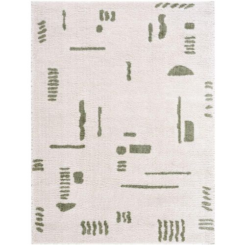 Fossay Rug - Machine Washable Modern Shaggy - FSG2302 - Beige & Green - Sizes Available