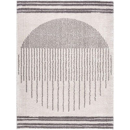 Fossay Rug - Machine Washable Modern Shaggy - FSG2308 - Ivory & Charcoal - Sizes Available