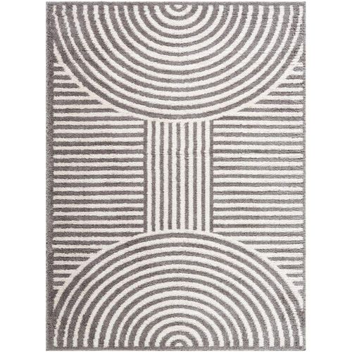Fossay Rug - Machine Washable Modern Shaggy - FSG2334 - Ivory & Charcoal - Sizes Available