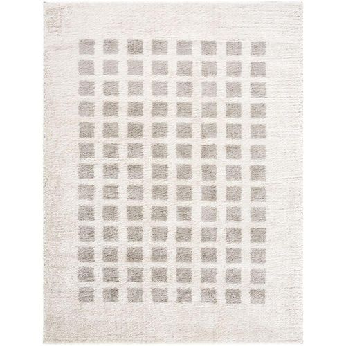 Fossay Rug - Machine Washable Modern Shaggy - FSG2322 - Medium Ivory & Grey - Sizes Available