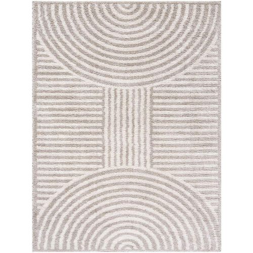 Fossay Rug - Machine Washable Modern Shaggy - FSG2335 - Medium Ivory & Grey - Sizes Available