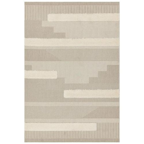 Clearance - Easy Monty Rug - 80cm x 150cm - Geometric - MN06 - Natural and Cream - FSS16539