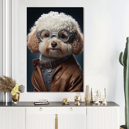 Adorable Dog Tempered Glass Wall Art