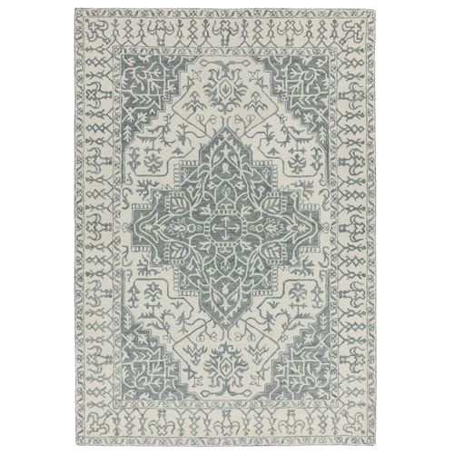 Classic Heritage Bronte Rug - Silver Grey Persian Medallion - Sizes Available