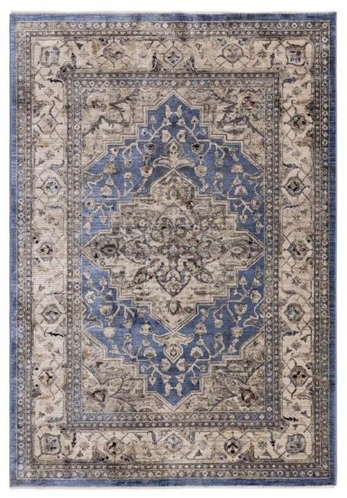 Classic Heritage Sovereign Medallion Rug - Blue - 120cm x 166cm