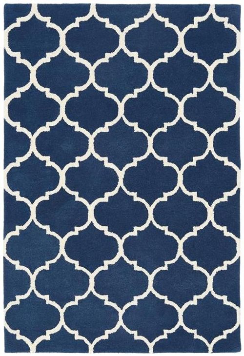 Contemporary Design Albany Rug - Blue - Ogee - Sizes Available